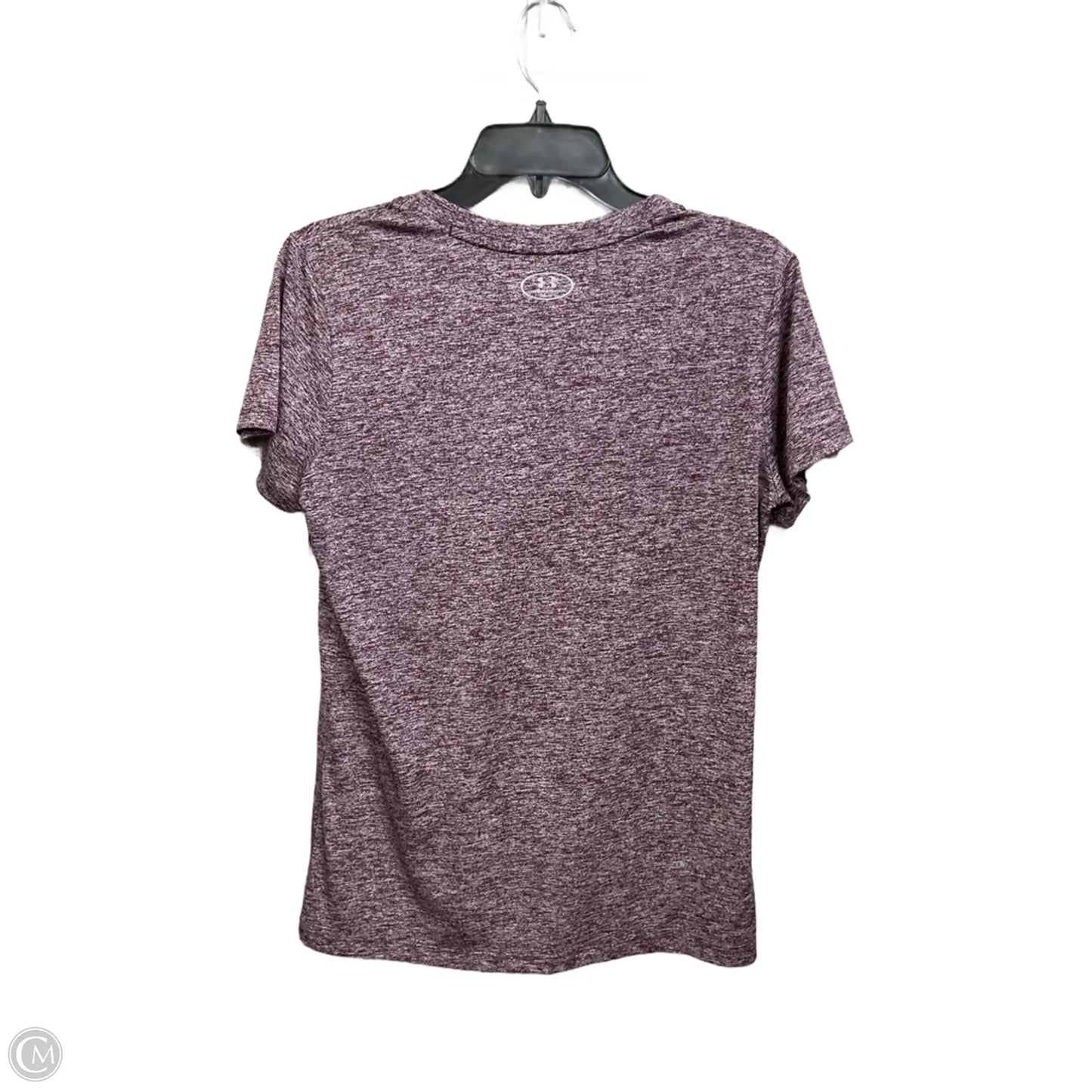 Athletic Top Short Sleeve By Under Armour In Maroon, Size: M