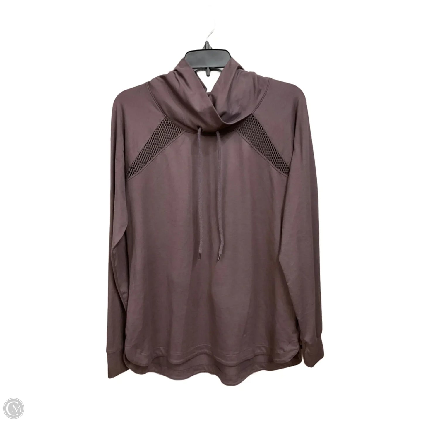 Athletic Top Long Sleeve Collar By Maurices In Taupe, Size: M