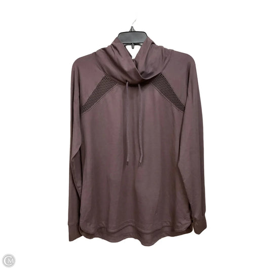 Athletic Top Long Sleeve Collar By Maurices In Taupe, Size: M