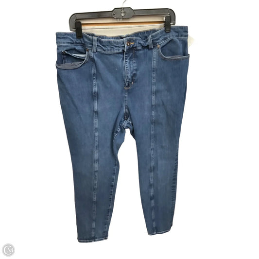 Jeans Skinny By Duluth Trading In Blue Denim, Size: 18