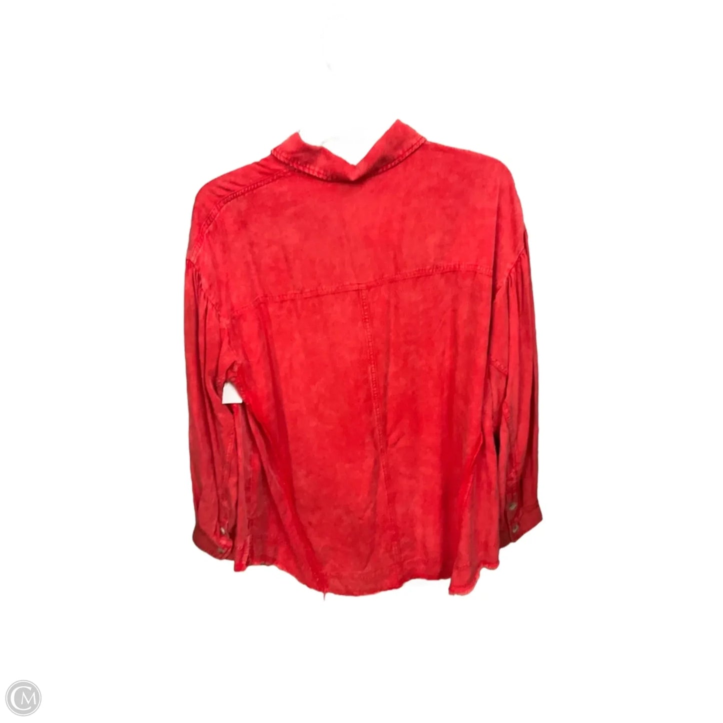 Blouse Long Sleeve By Cme In Red, Size: S