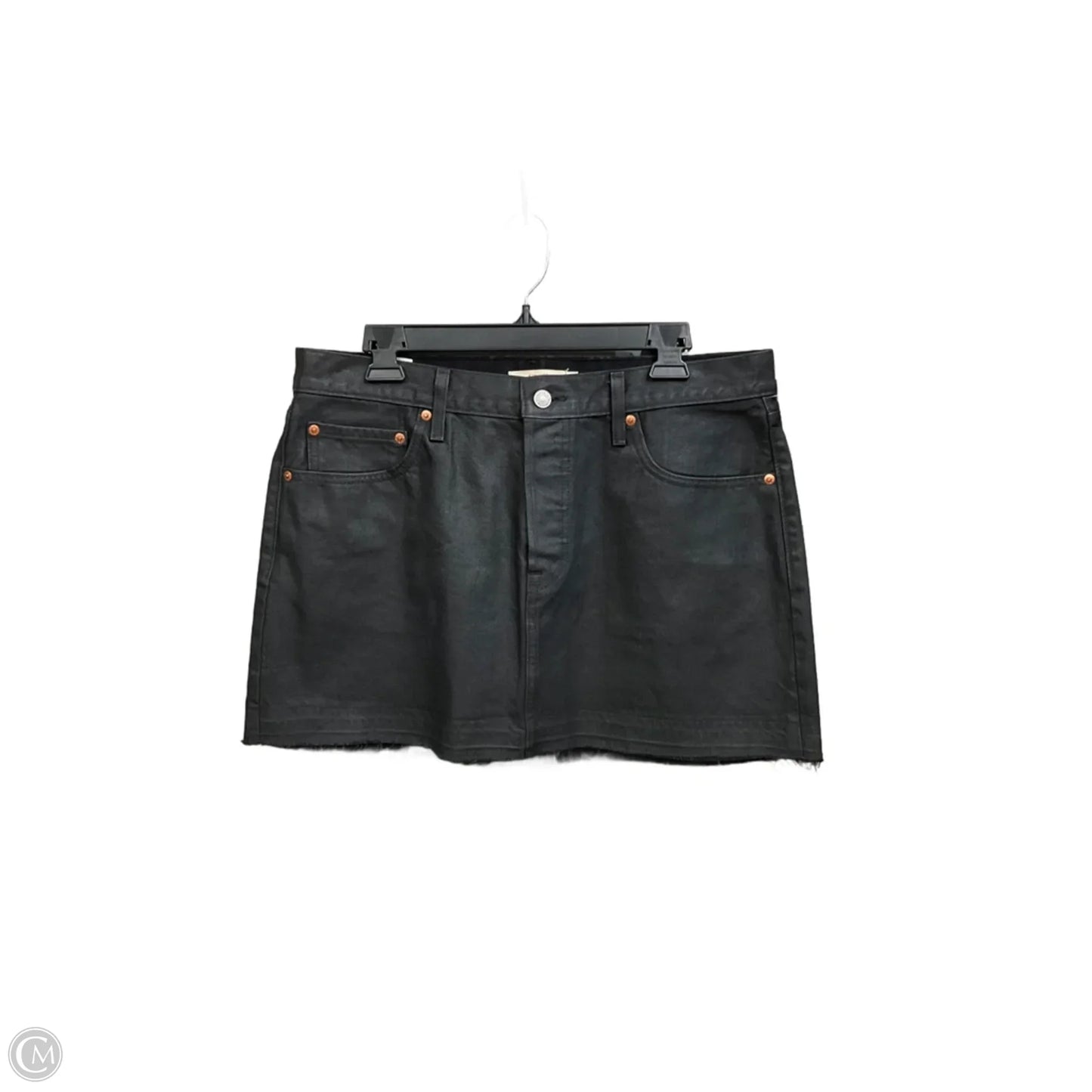 Skirt Mini & Short By Levis In Black Denim, Size: 8