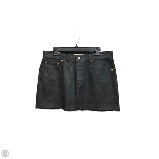Skirt Mini & Short By Levis In Black Denim, Size: 8
