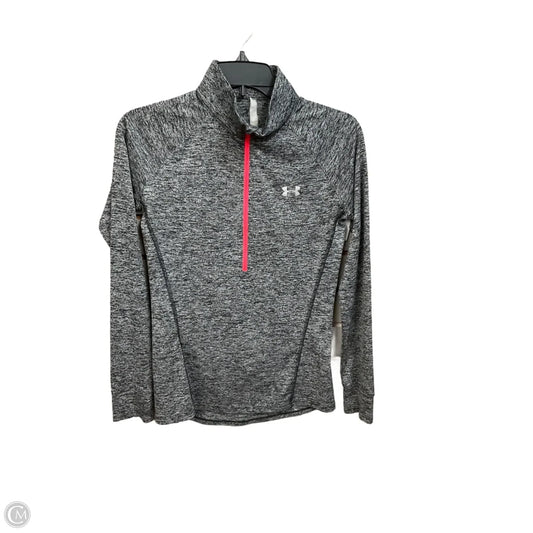 Athletic Top Long Sleeve Collar By Under Armour In Grey & Pink, Size: Xs