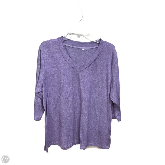 Top 3/4 Sleeve By Cme In Purple, Size: Xl