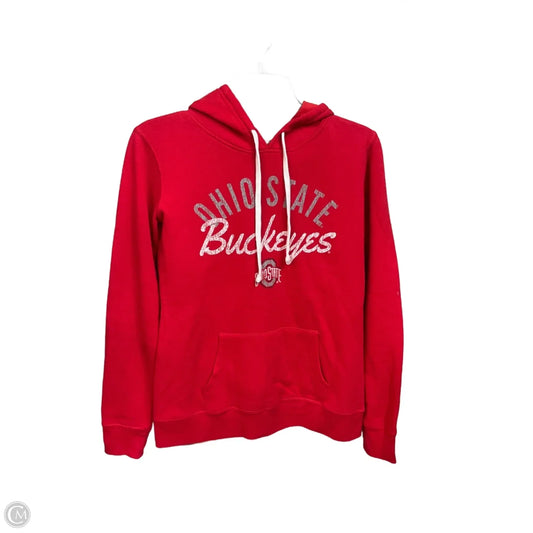 Sweatshirt Hoodie By Cme In Red & White, Size: S