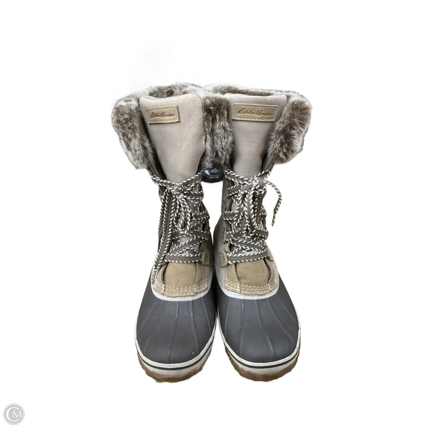 Boots Snow By Eddie Bauer In Brown & Tan, Size: 10