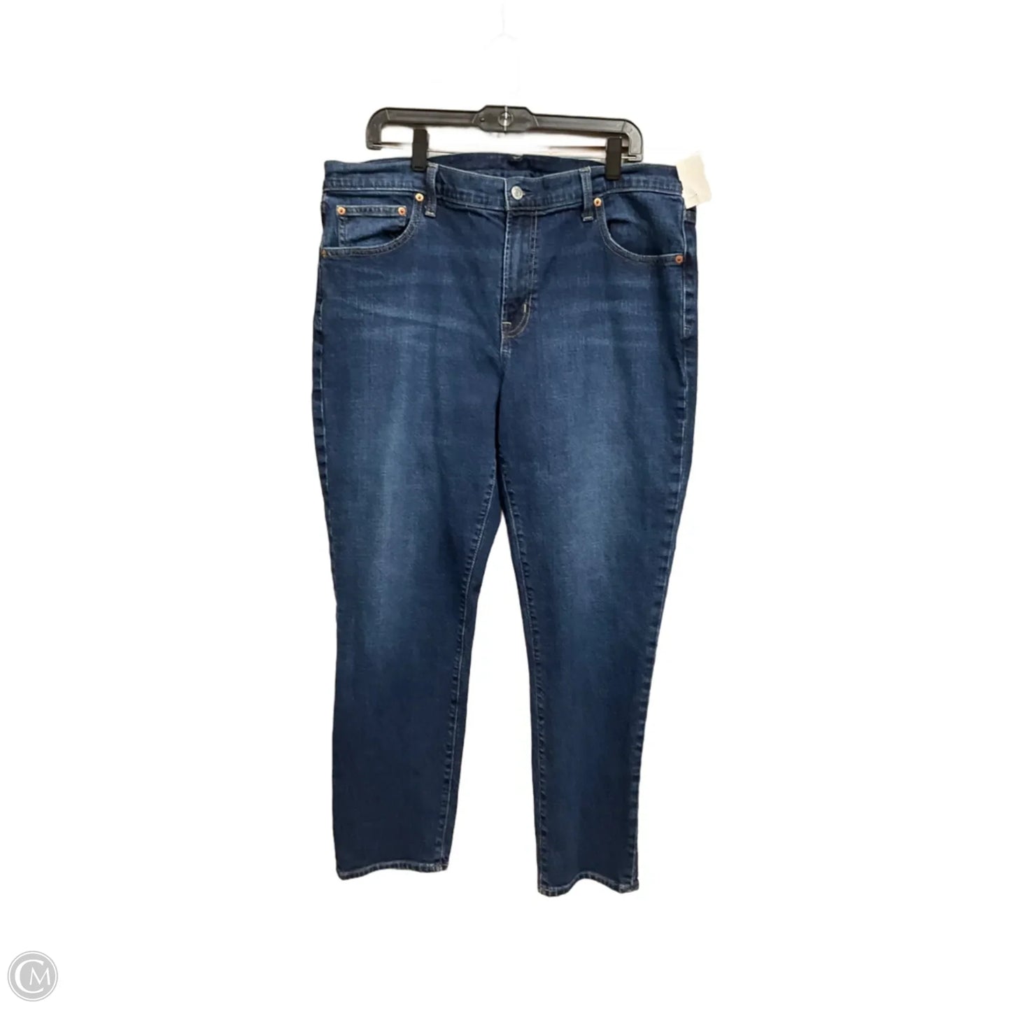 Jeans Straight By Old Navy In Black Denim, Size: 16l