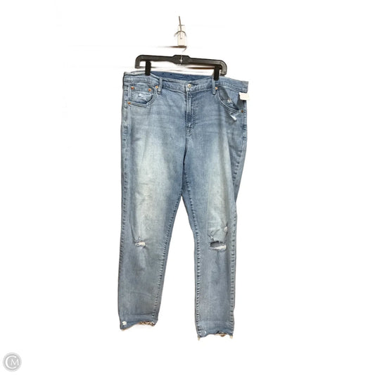 Jeans Skinny By Gap In Blue Denim, Size: 16l