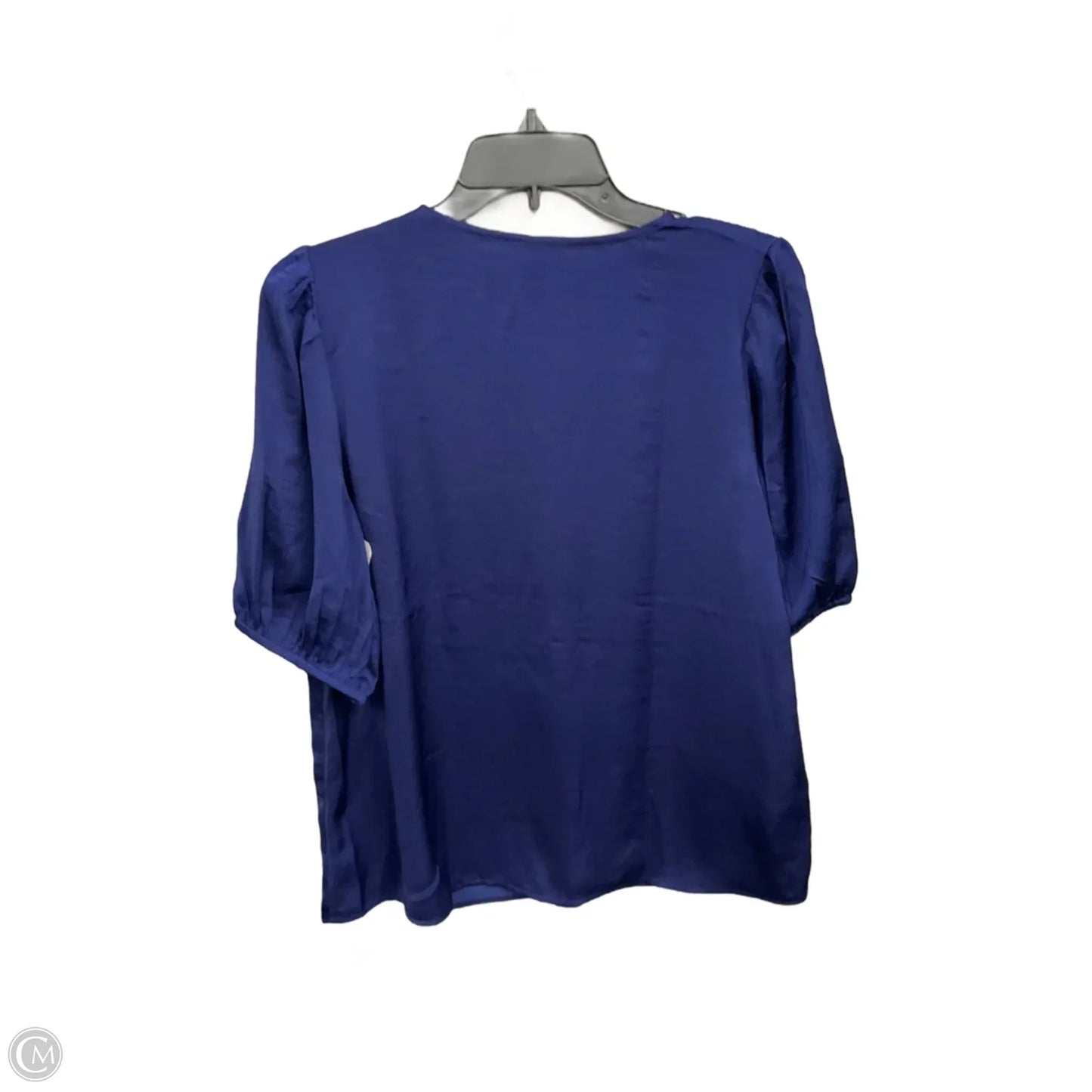 Top Short Sleeve By Ann Taylor In Navy, Size: S
