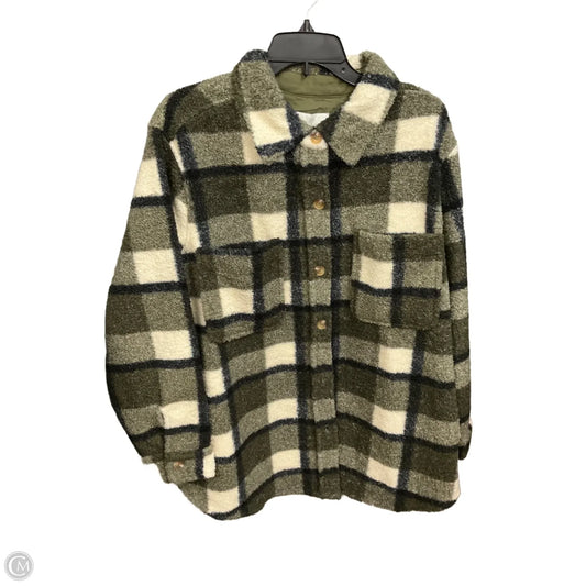 Jacket Shirt By Clothes Mentor In Plaid Pattern, Size: Xl