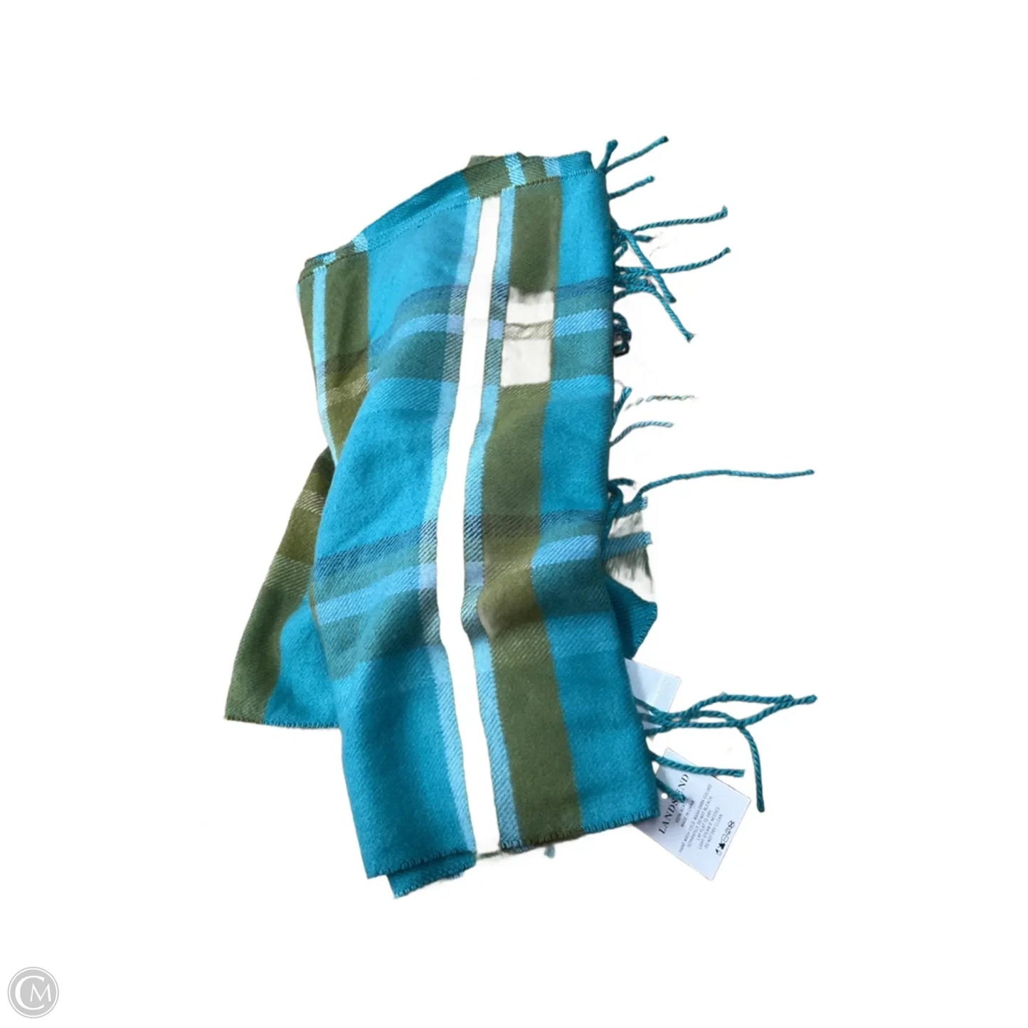 Scarf Winter By Lands End In Plaid Pattern