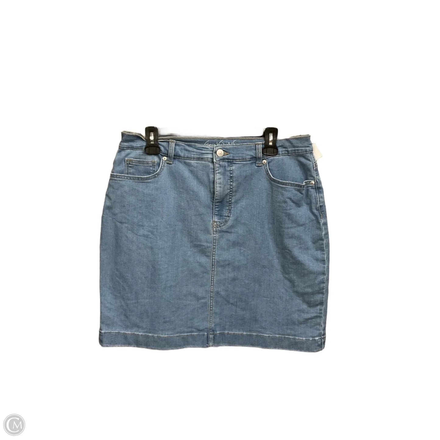 Skirt Midi By Gloria Vanderbilt In Blue Denim, Size: 12