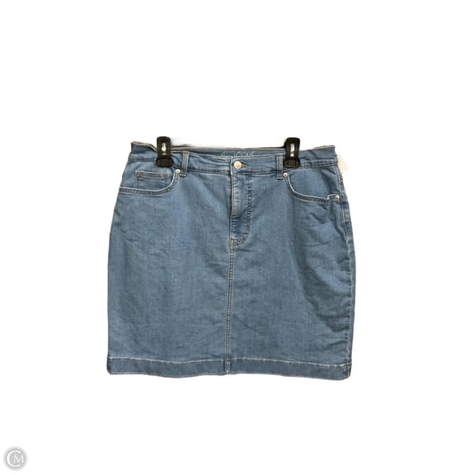 Skirt Midi By Gloria Vanderbilt In Blue Denim, Size: 12