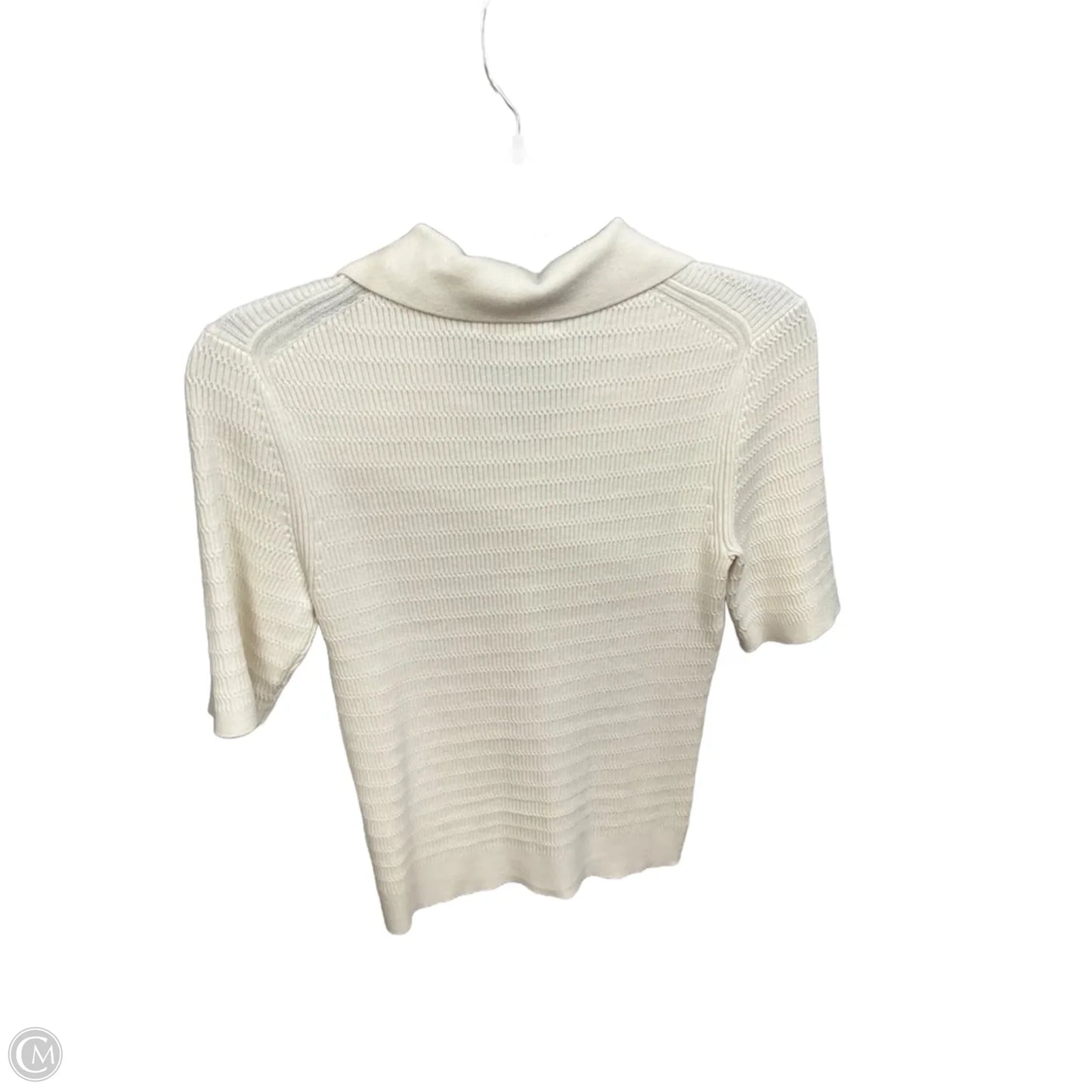 Top Short Sleeve By Banana Republic In Cream, Size: Xs