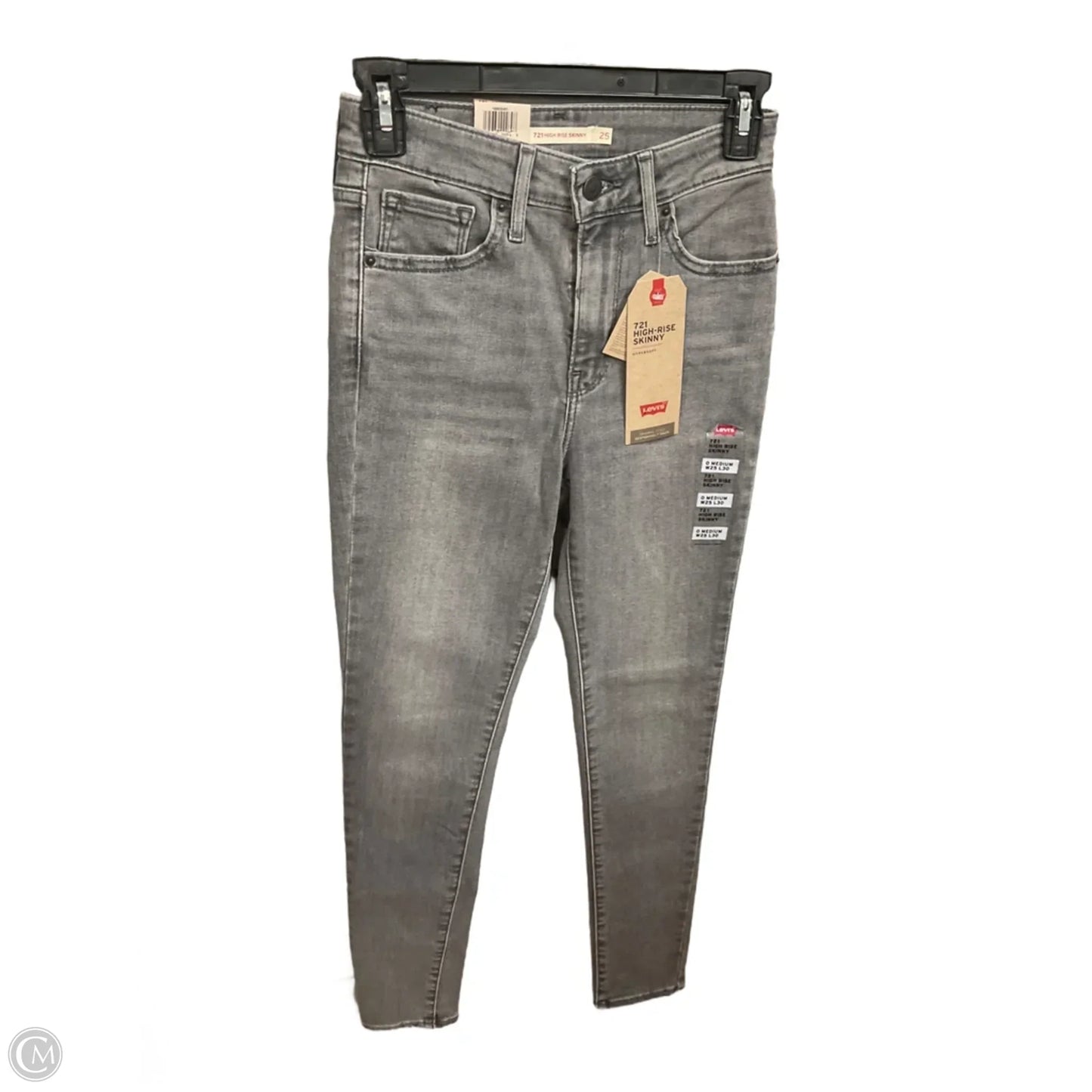 Jeans Skinny By Levis In Grey Denim, Size: 0