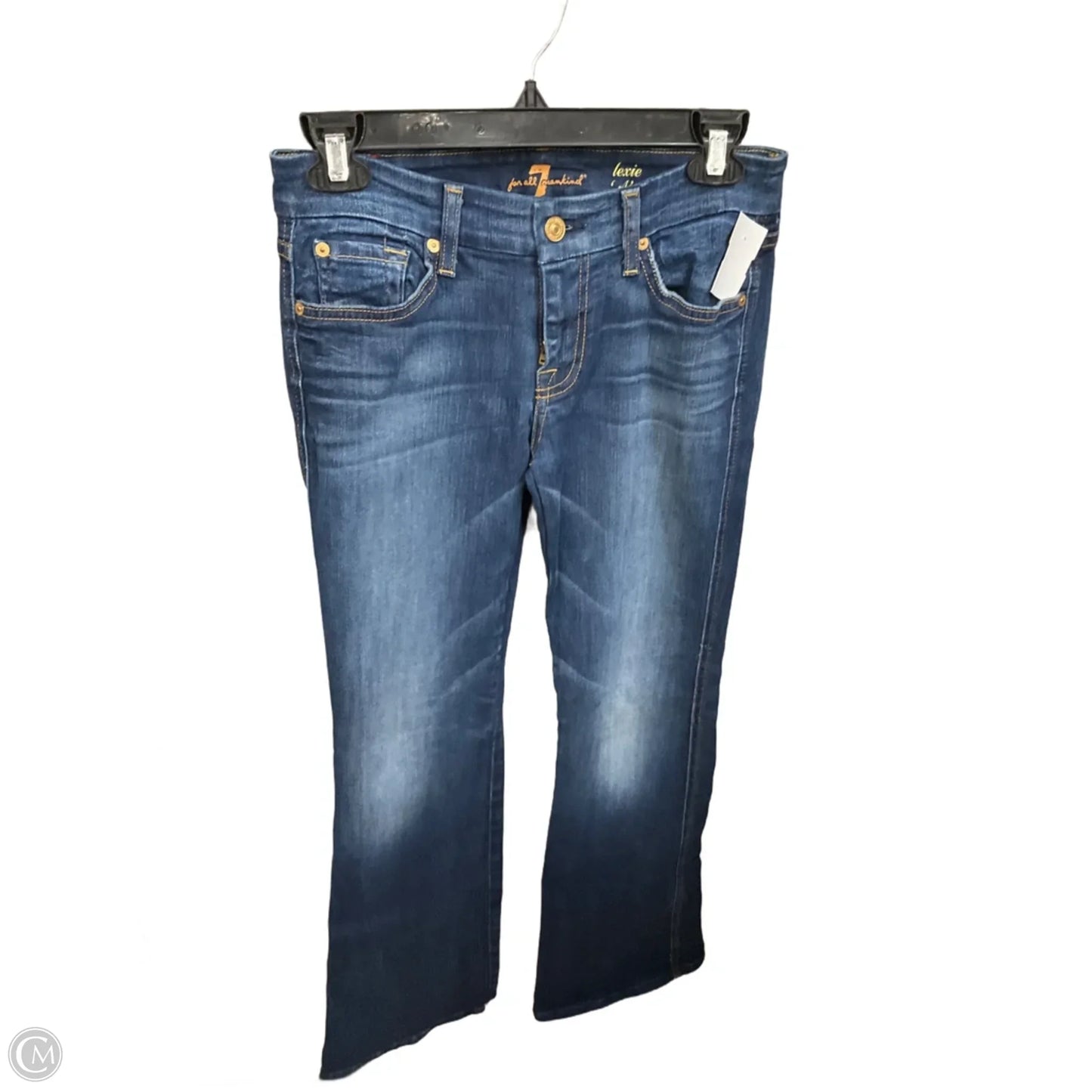 Jeans Flared By 7 For All Mankind In Blue Denim, Size: 4