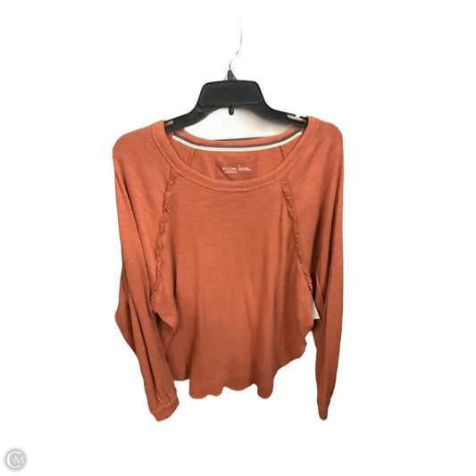 Top Long Sleeve By Anthropologie In Copper, Size: L