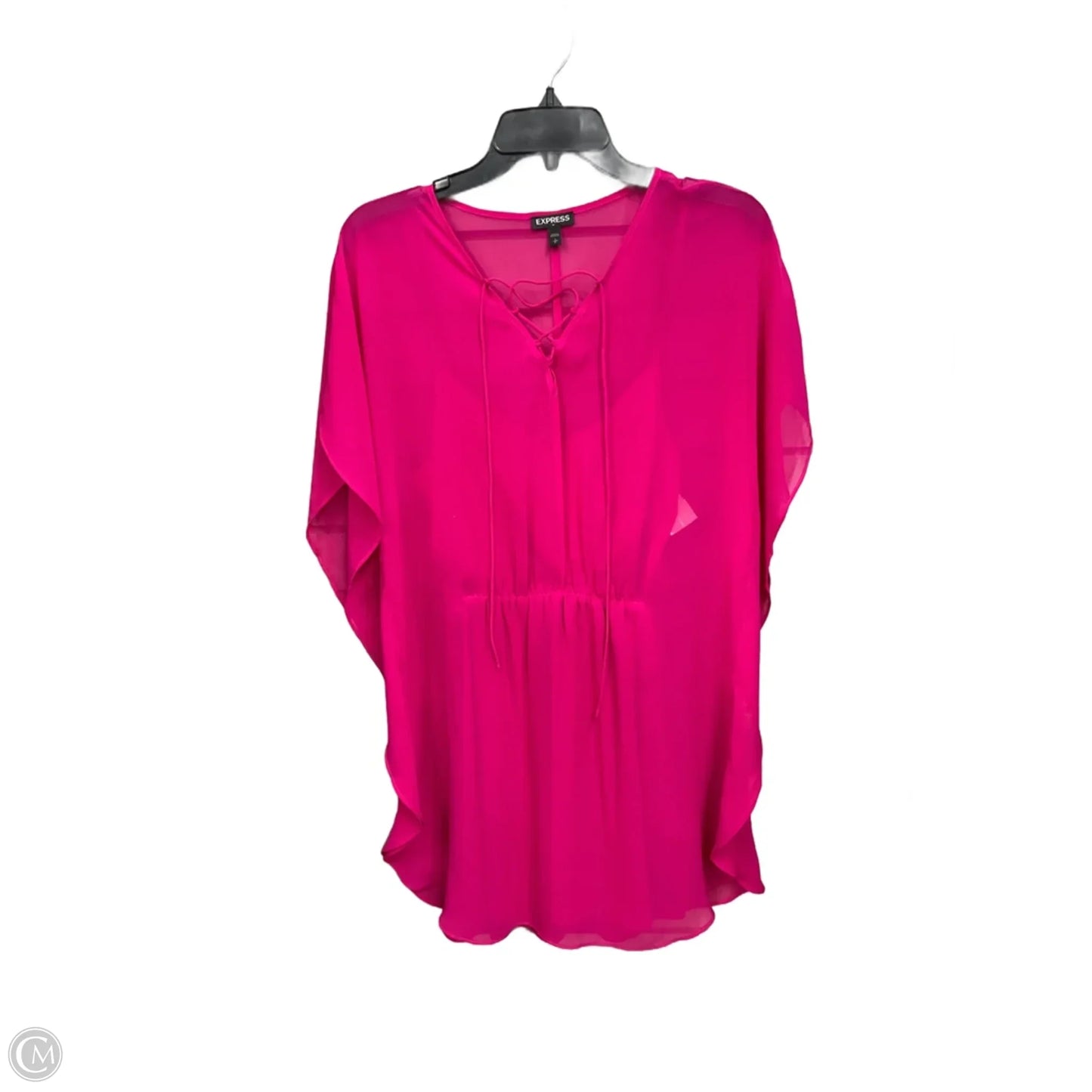 Tunic Short Sleeve By Express In Pink, Size: S