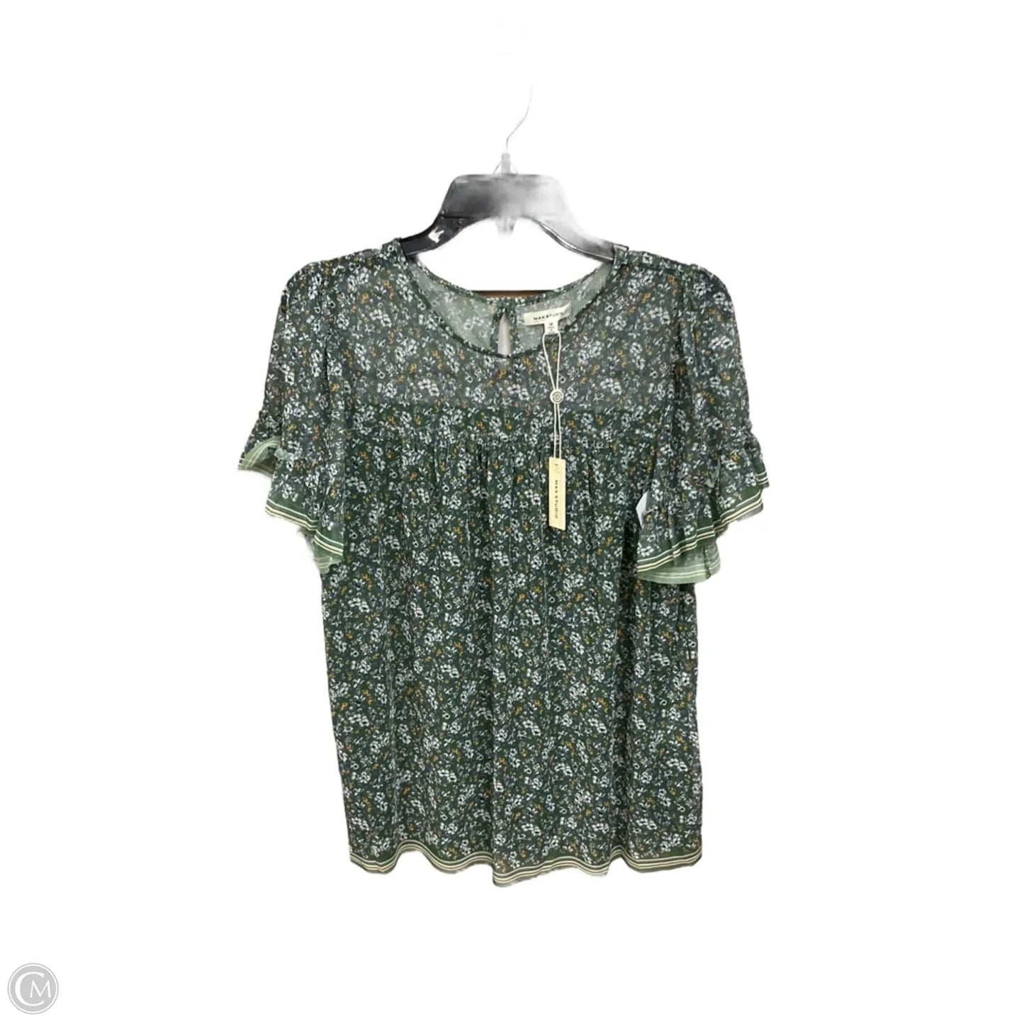 Top Short Sleeve By Max Studio In Floral Print, Size: M