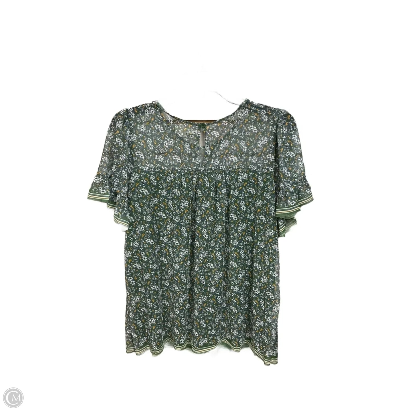 Top Short Sleeve By Max Studio In Floral Print, Size: M
