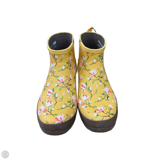 Boots Rain By Clothes Mentor In Floral Print, Size: 9