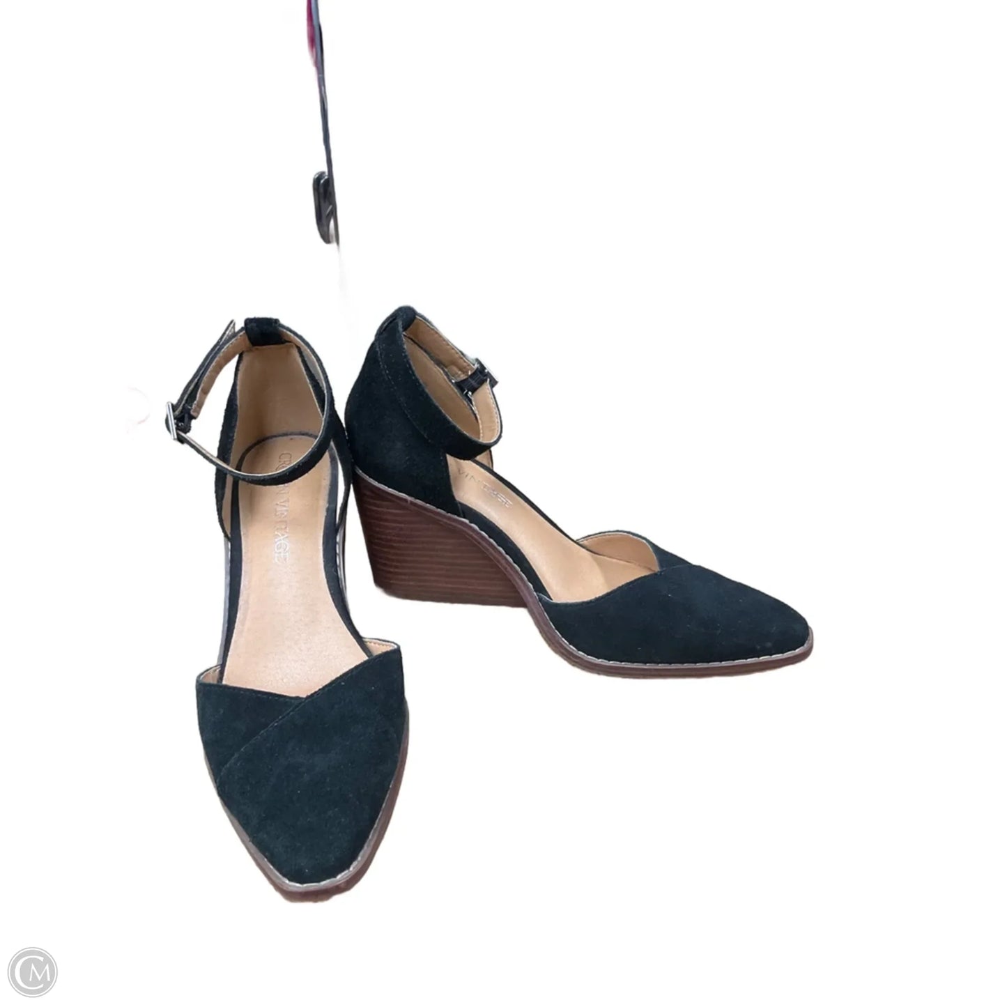 Shoes Heels Wedge By Crown Vintage In Black, Size: 8