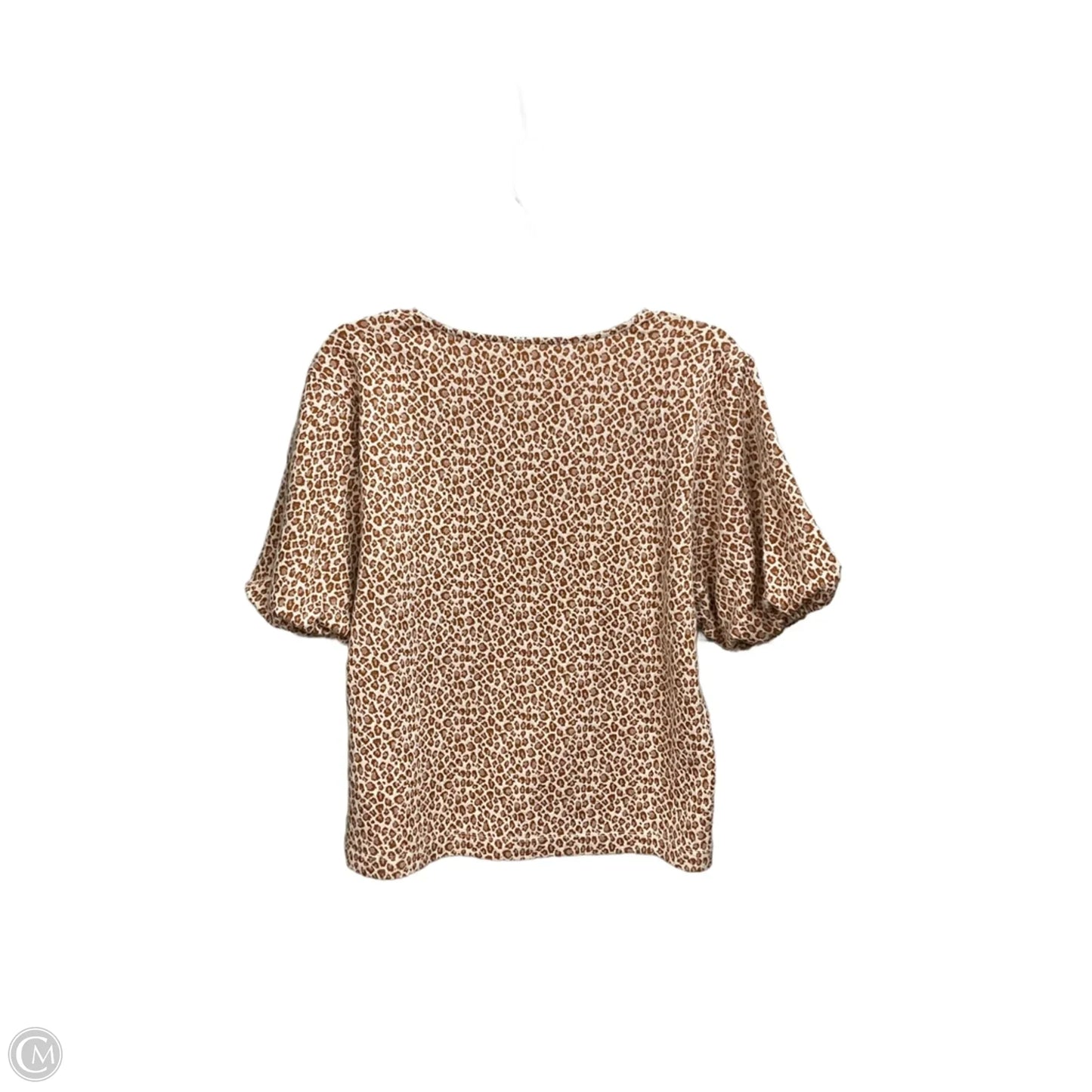 Top Short Sleeve By Loft In Animal Print, Size: Mp