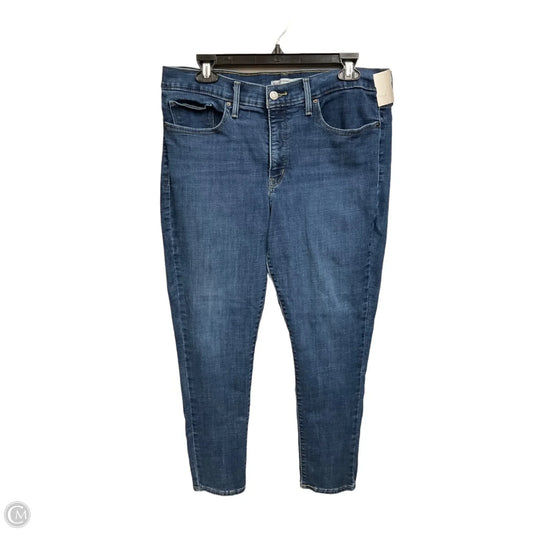 Jeans Skinny By Levis In Blue Denim, Size: 10