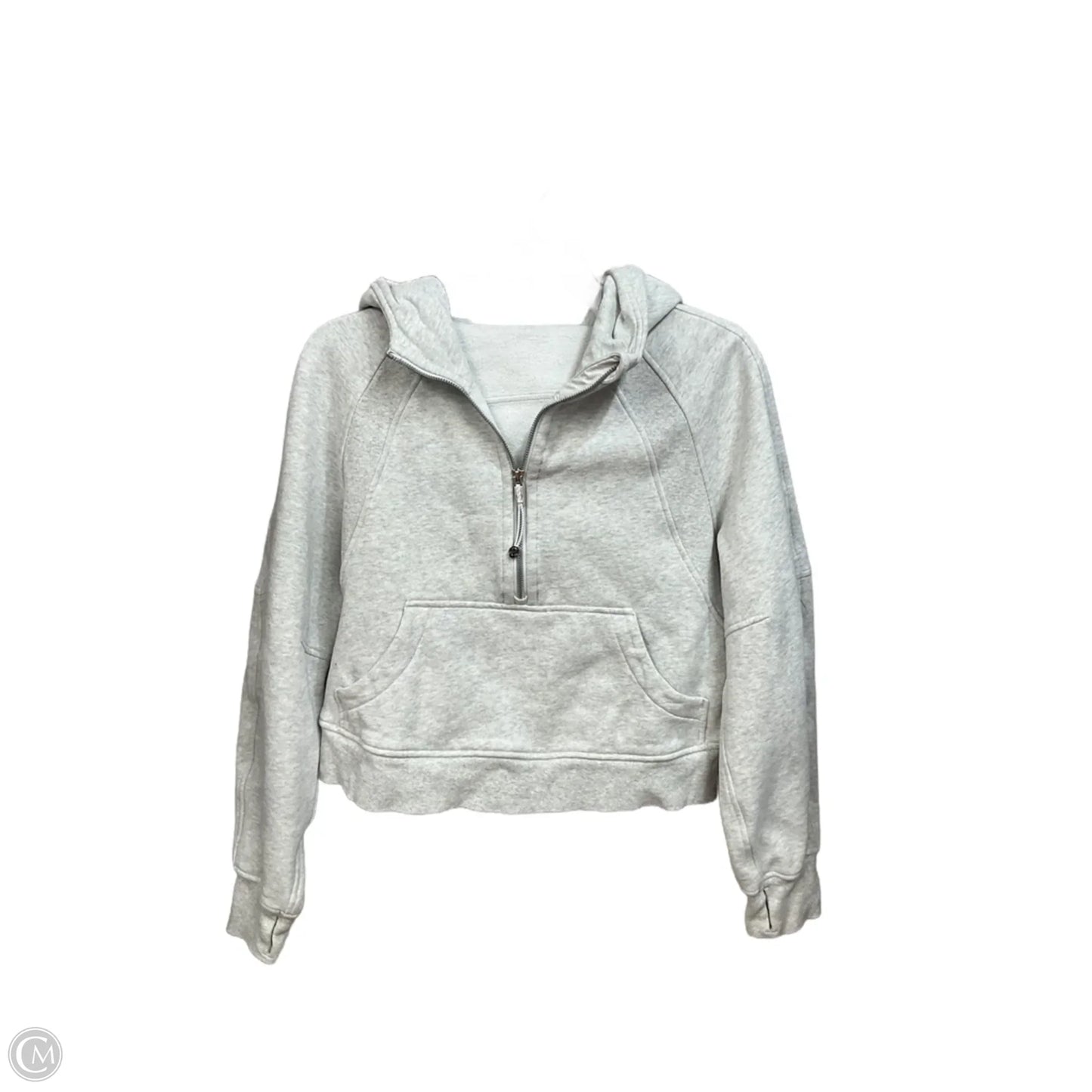 Sweatshirt Hoodie By Lululemon In Grey, Size: Xs