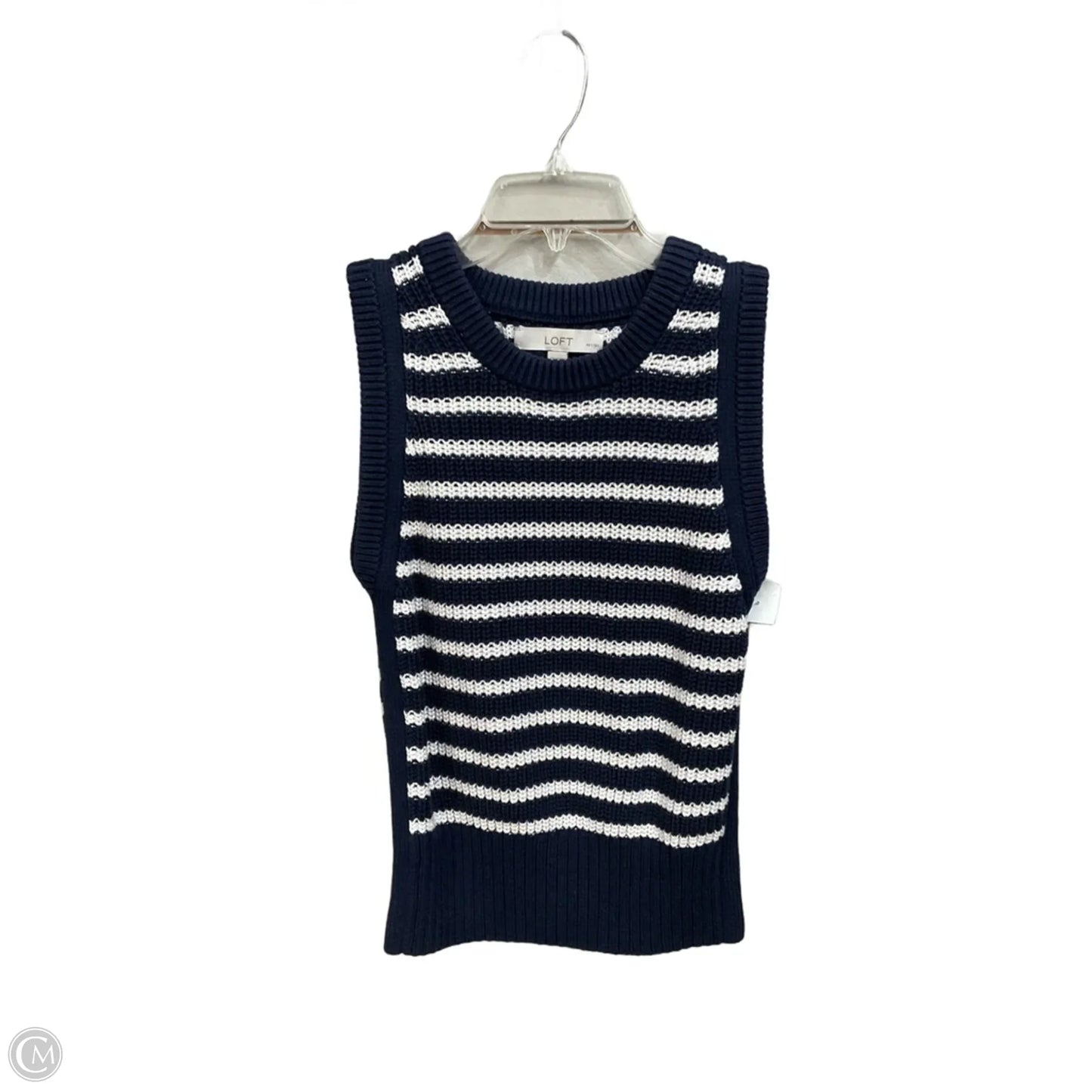 Vest Sweater By Loft In Striped Pattern, Size: Sp