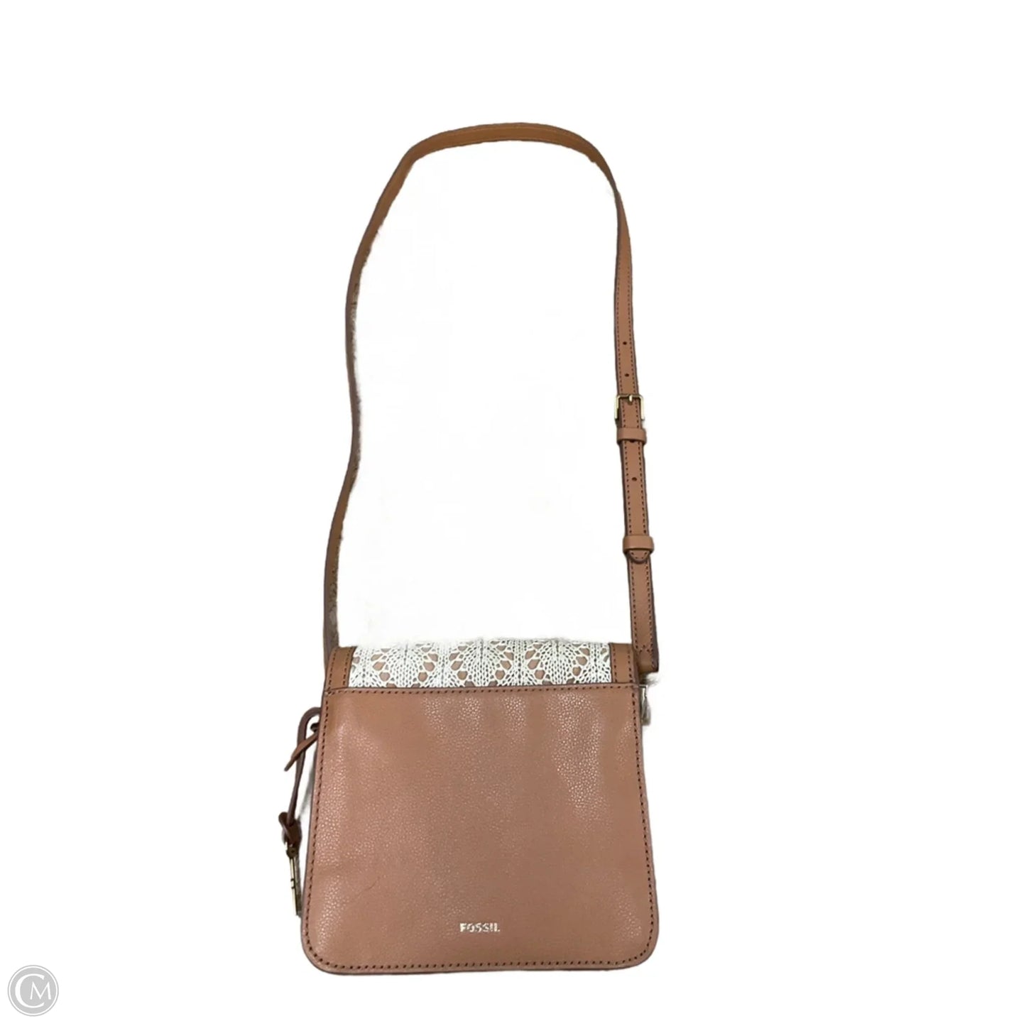 Crossbody Leather By Fossil, Size: Small