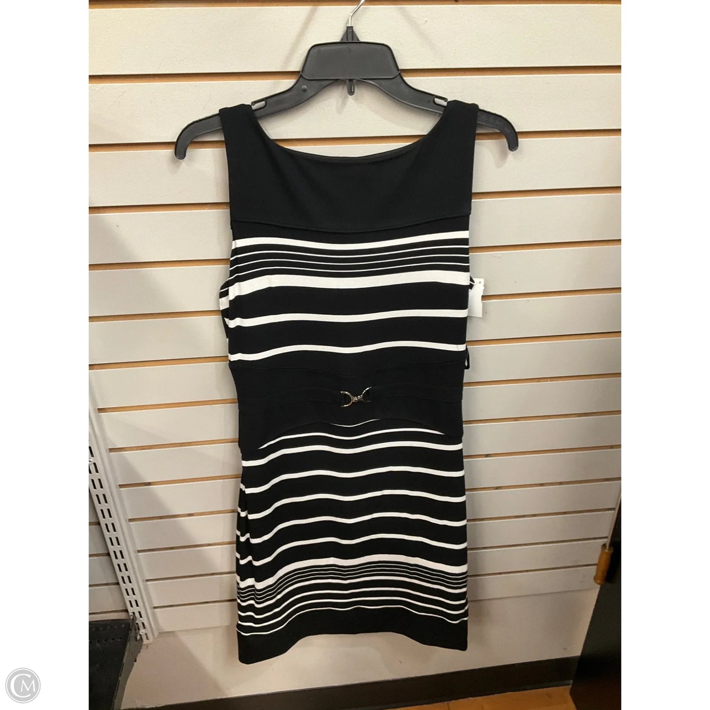 Dress Casual Midi By White House Black Market In Black & White, Size: M