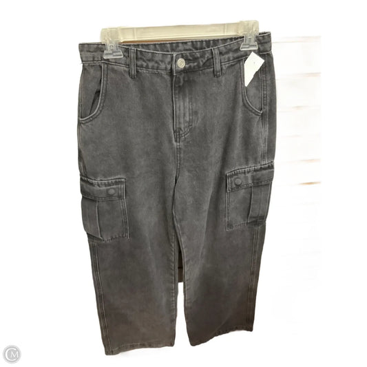 Jeans Wide Leg By Shein In Black, Size: 8