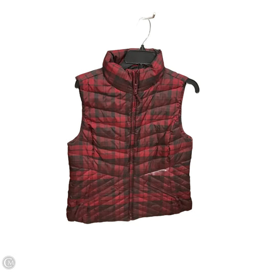 Vest Puffer & Quilted By Talbots In Black & Red, Size: M