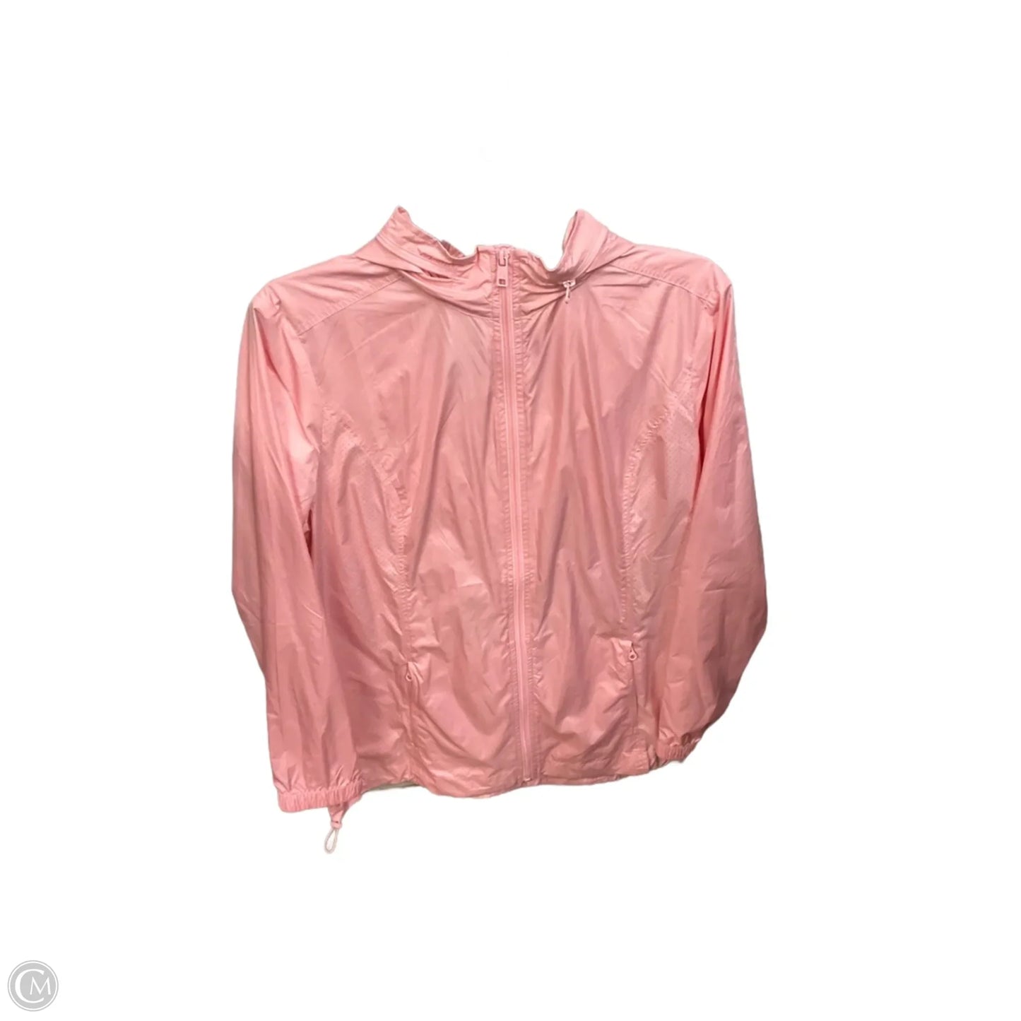 Jacket Windbreaker By Talbots In Pink, Size: L