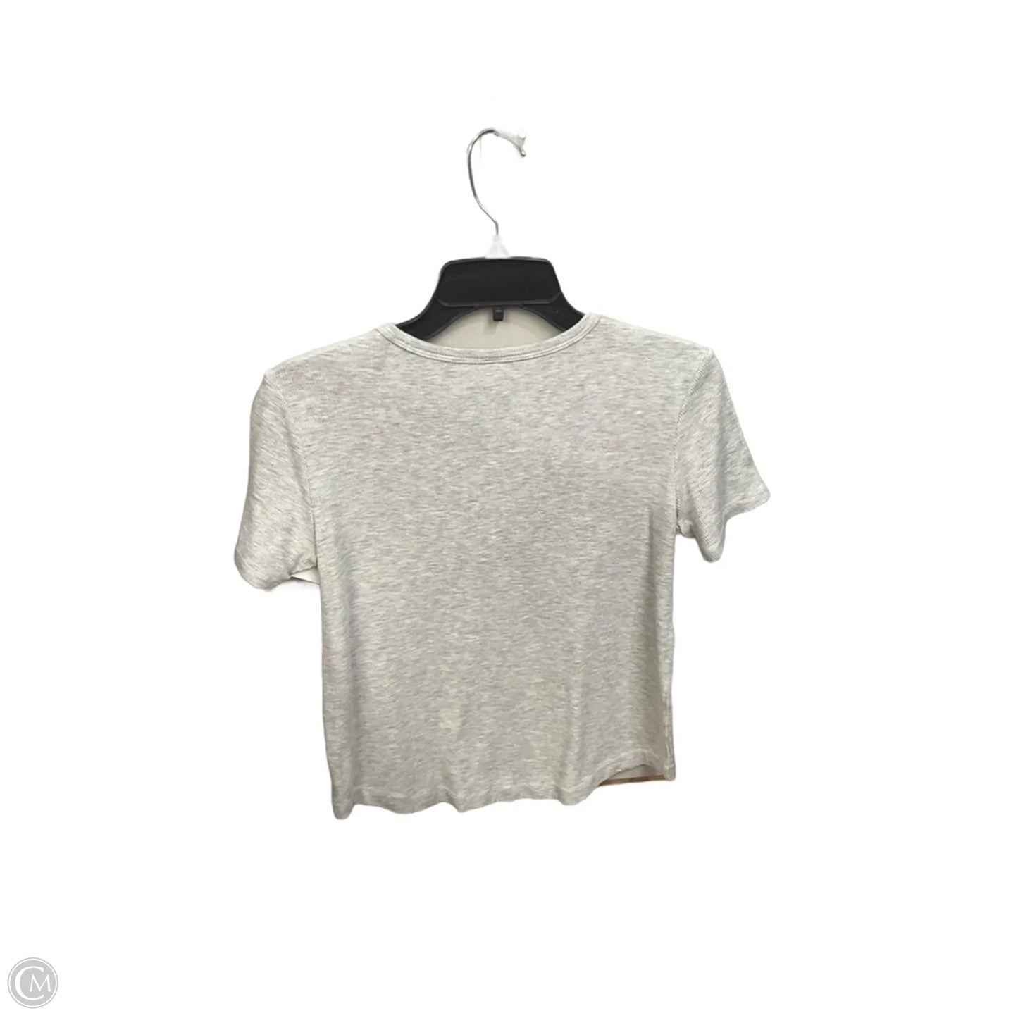 Athletic Top Short Sleeve By Yogalicious In Grey, Size: Xs