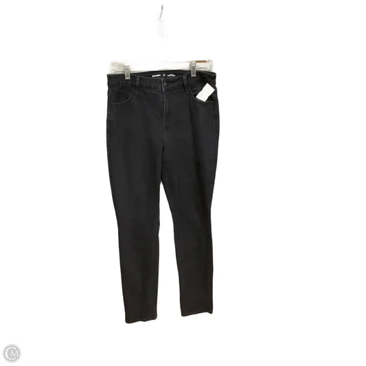 Jeans Straight By Old Navy In Black Denim, Size: 10