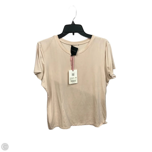 Top Short Sleeve By Alex Marie In Beige, Size: L