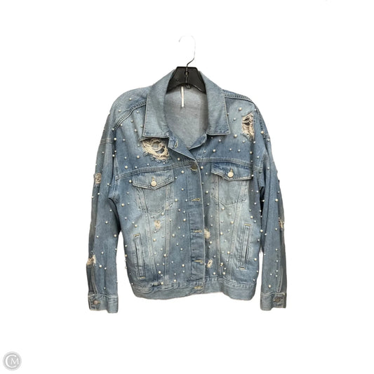 Jacket Denim By Free People In Blue Denim, Size: S