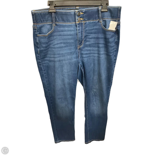 Jeans Straight By Nine West Apparel In Blue Denim, Size: 14