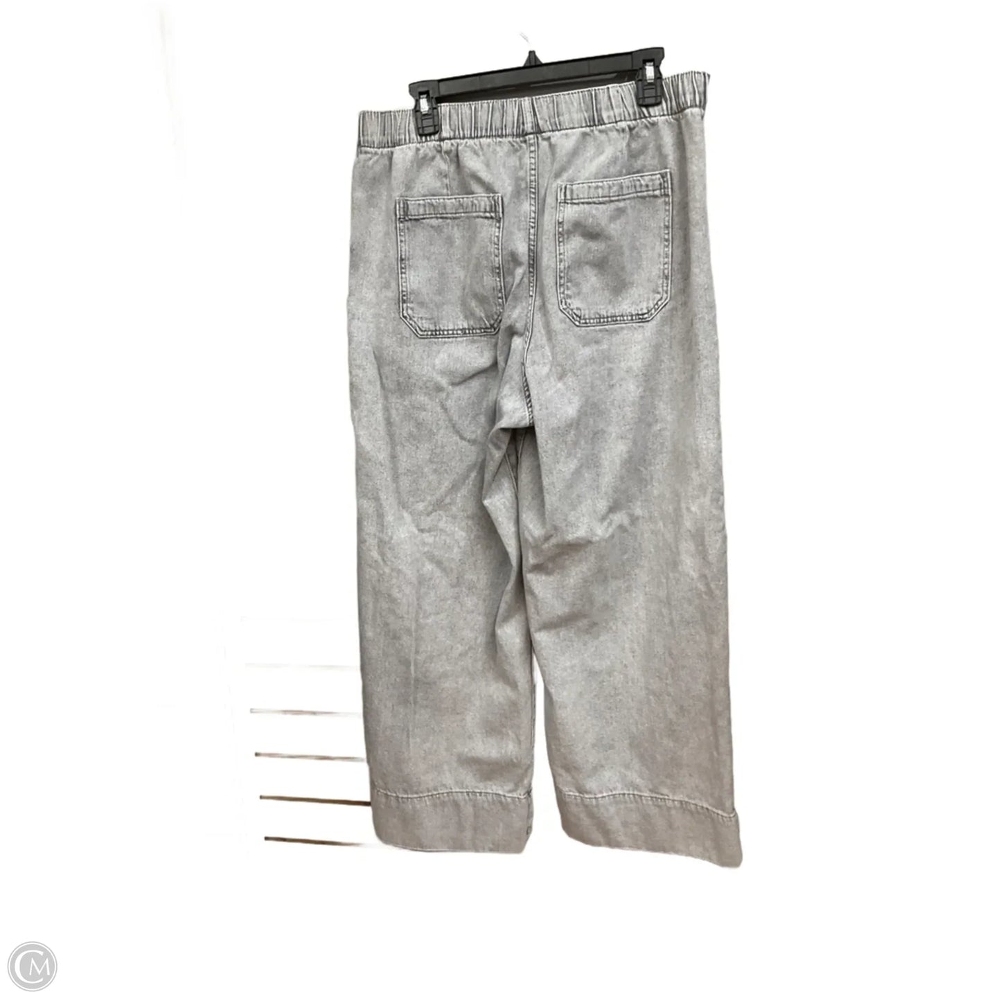 Pants Cropped By Gap In Grey Denim, Size: 10