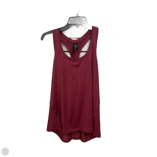 Athletic Tank Top By Yogalicious In Maroon, Size: L