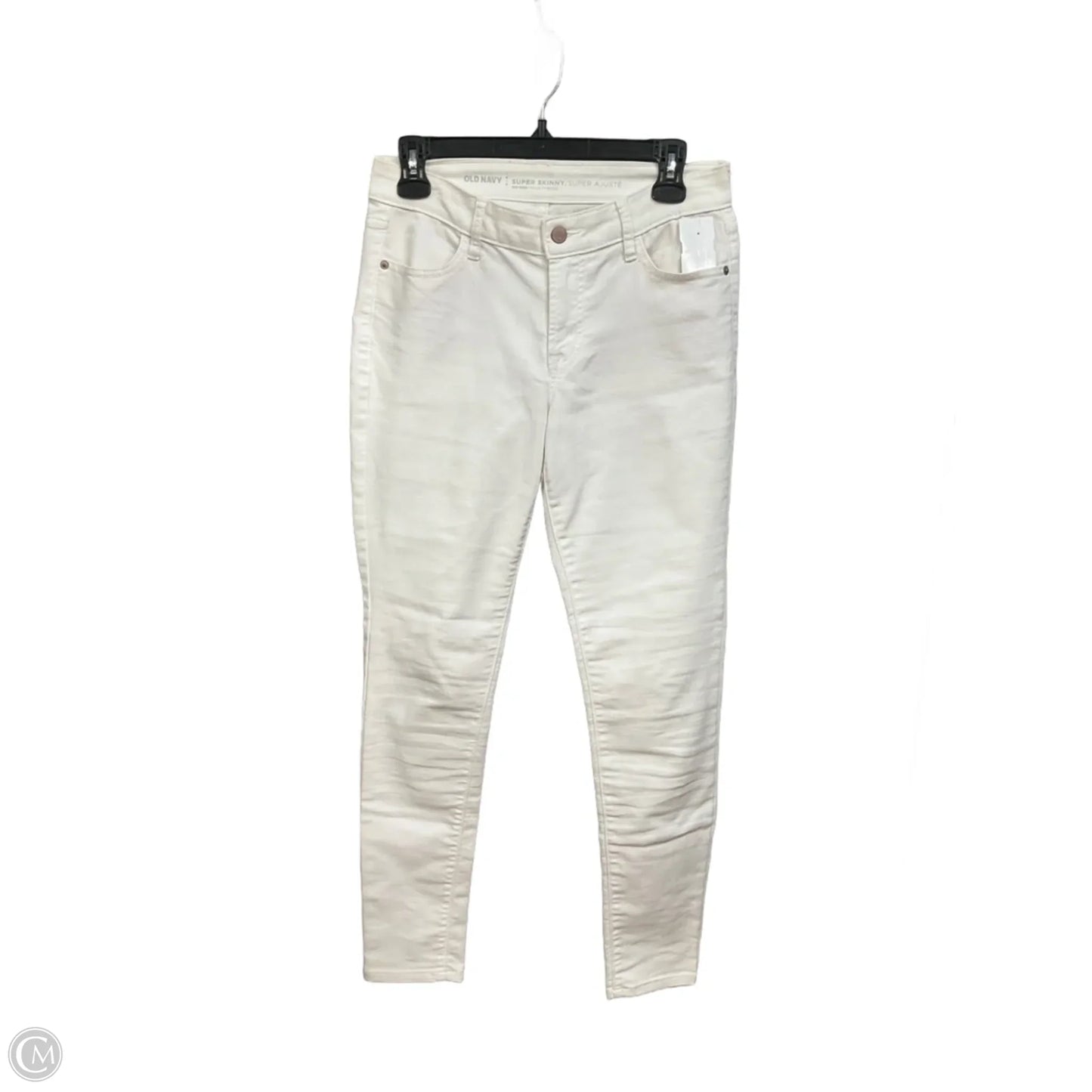 Jeans Skinny By Old Navy In White Denim, Size: 4