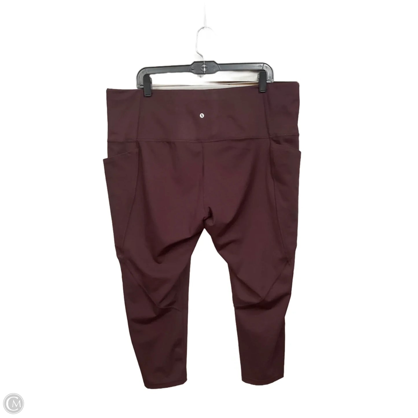 Athletic Capris By Xersion In Maroon, Size: 2x