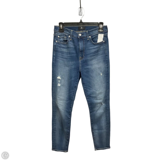 Jeans Skinny By 7 For All Mankind In Blue Denim, Size: 6