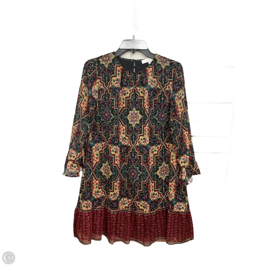Dress Casual Midi By Loft In Multi-colored, Size: Xs