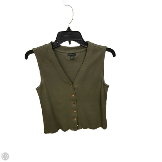 Top Sleeveless By Ann Taylor In Green, Size: S