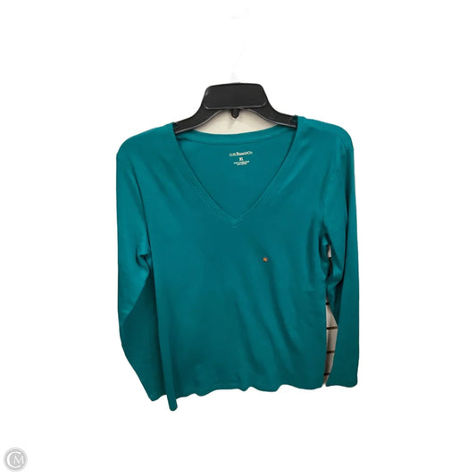 Top Long Sleeve Basic By Bass In Teal, Size: Xl