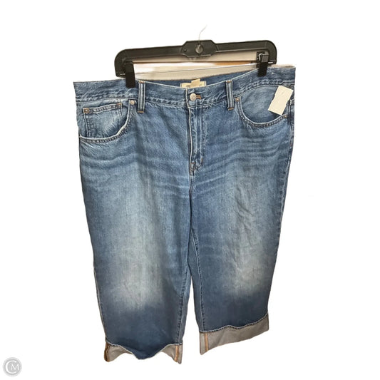 Jeans Wide Leg By Madewell In Blue Denim, Size: 14